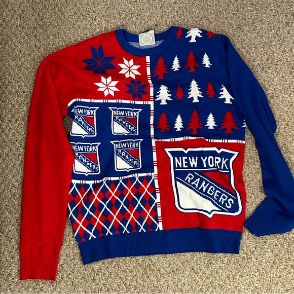 NHL Sweaters - New York Rangers Holiday Sweater